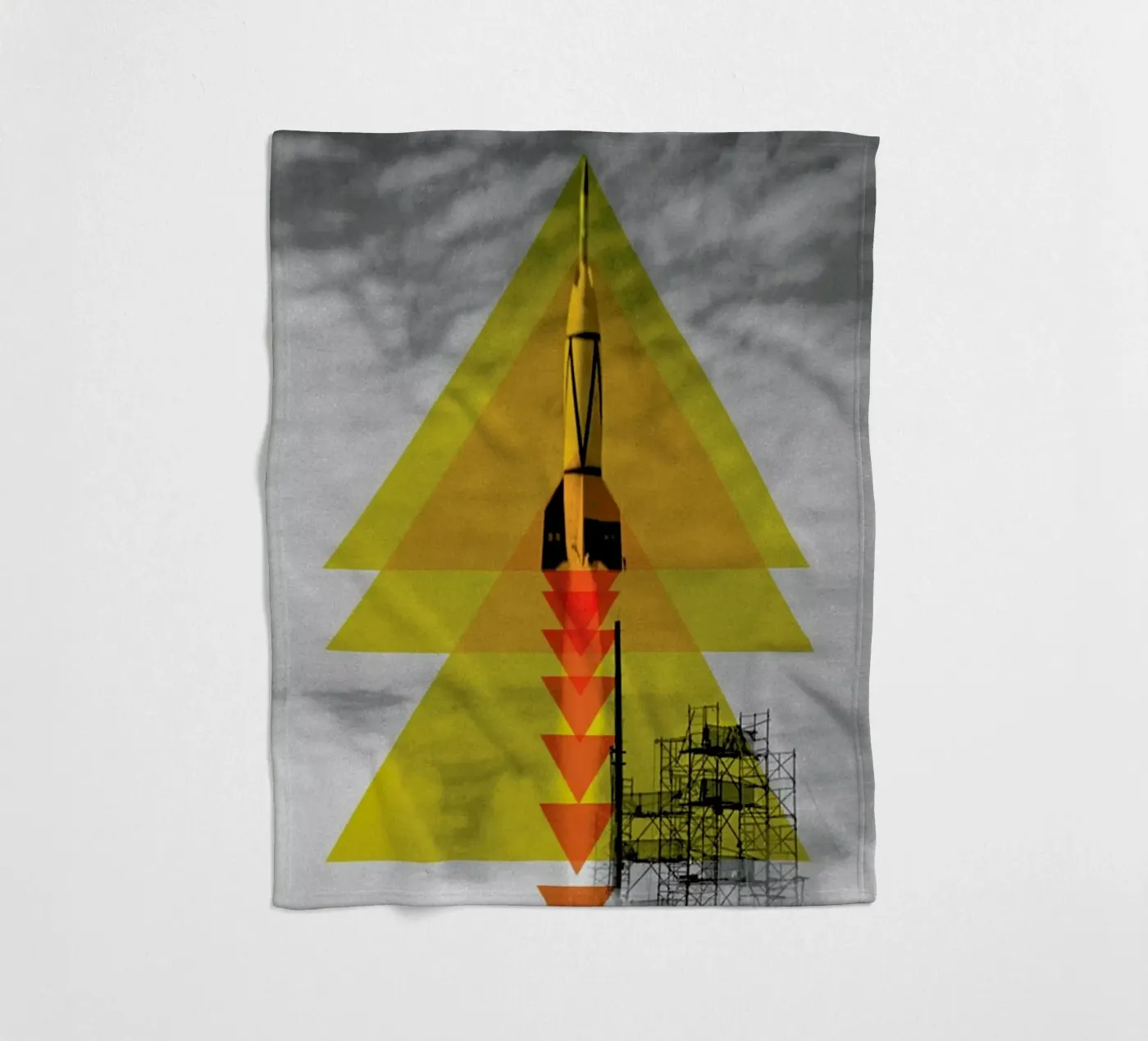Rocket poster Fleecedecke von Matěj Kašpar Jirásek