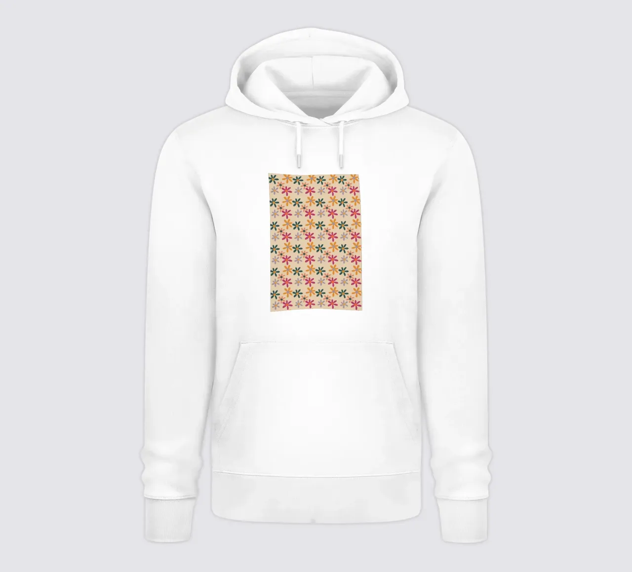 60s 70s Floral Pattern Spring Summer Warm felpa con cappuccio da Vasare Nar