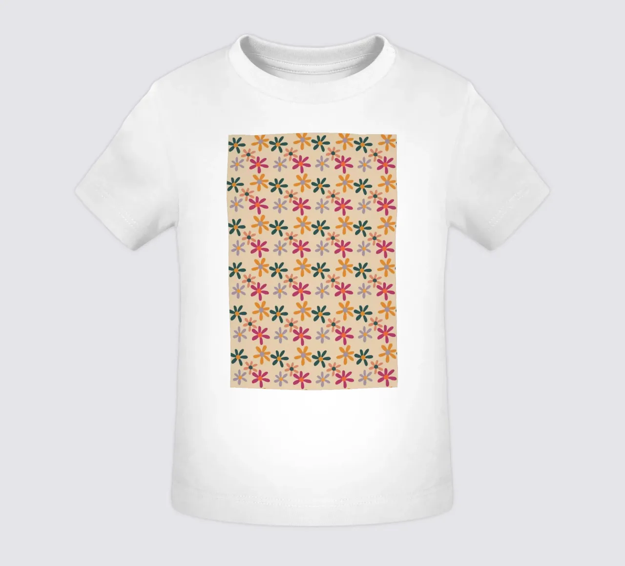 60s 70s Floral Pattern Spring Summer Warm maglietta neonato da Vasare Nar