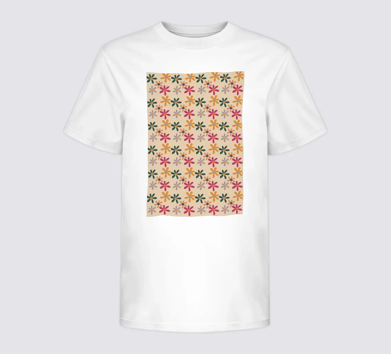 60s 70s Floral Pattern Spring Summer Warm kids t-shirt by Vasare Nar