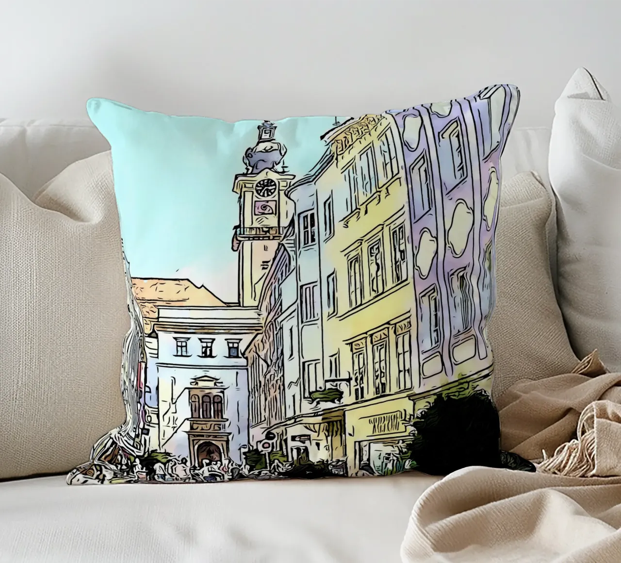 Linz, Motiv 4 cuscino da ZAMART
