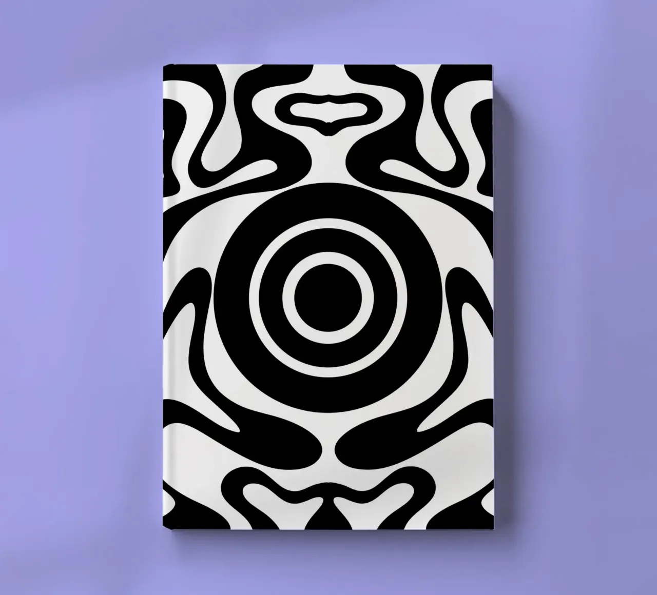 Black and White Wave Pattern notebook by MODERN NUANCE