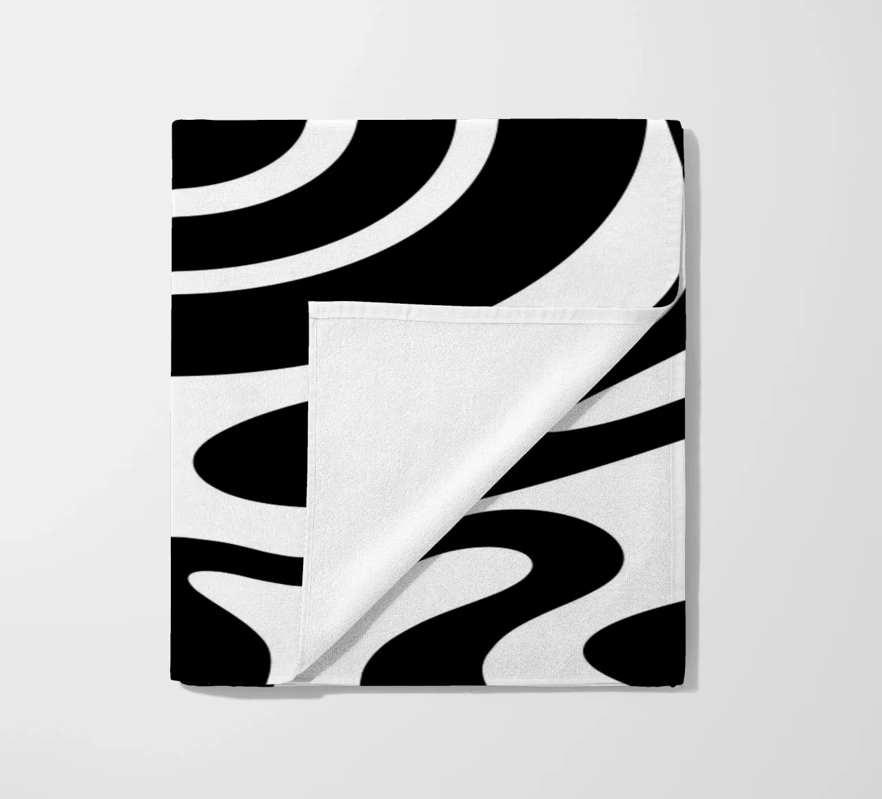 Motivo a onda in bianco e nero telo mare da MODERN NUANCE