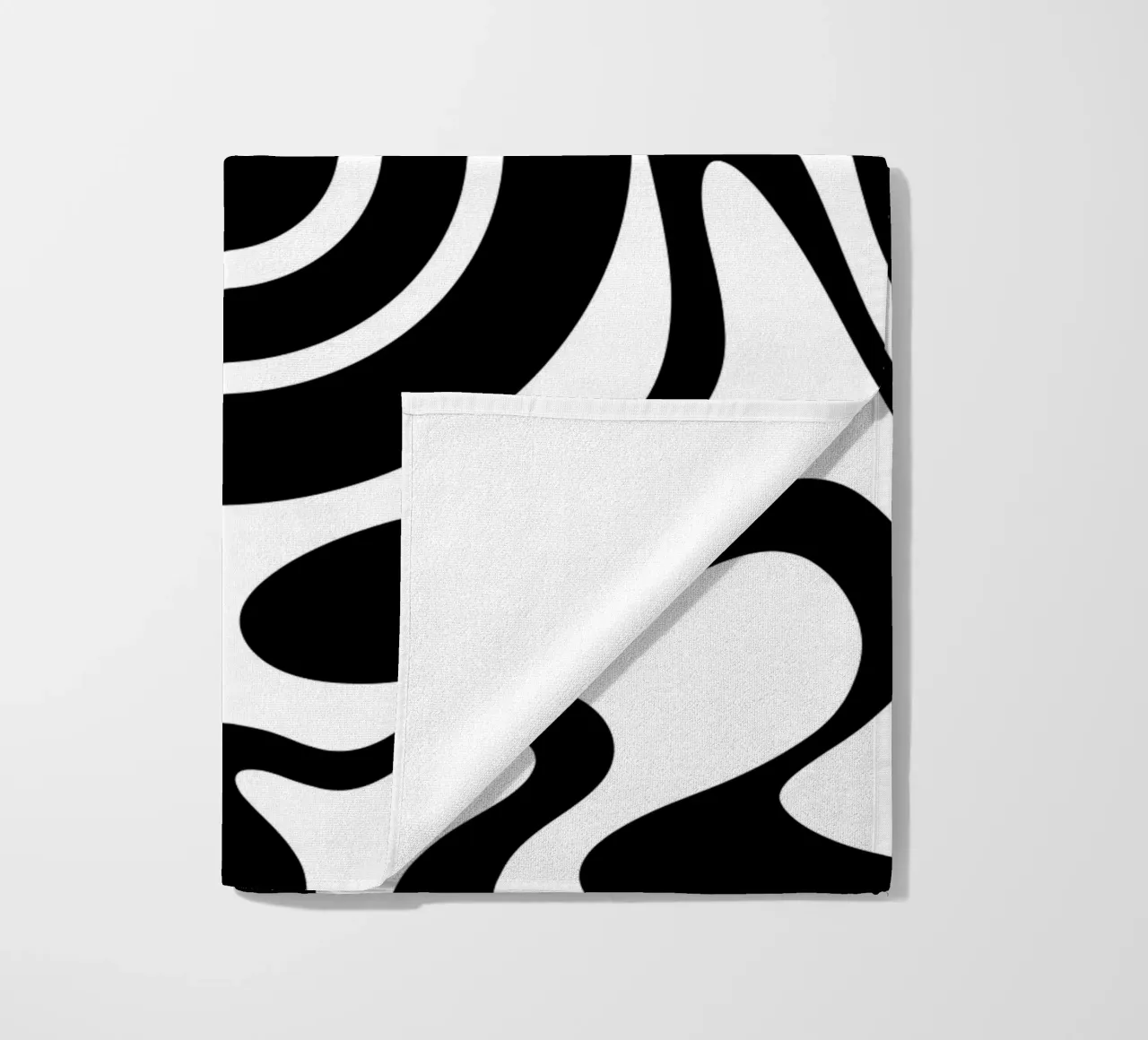 Motivo a onda in bianco e nero telo mare da MODERN NUANCE
