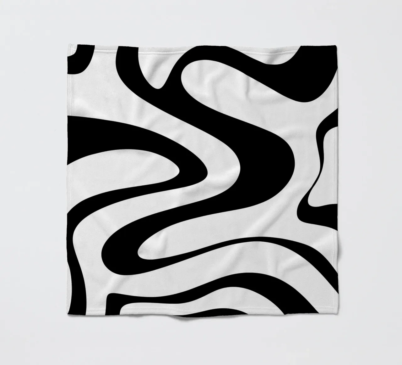 Motivo a onda in bianco e nero coperta in pile da MODERN NUANCE