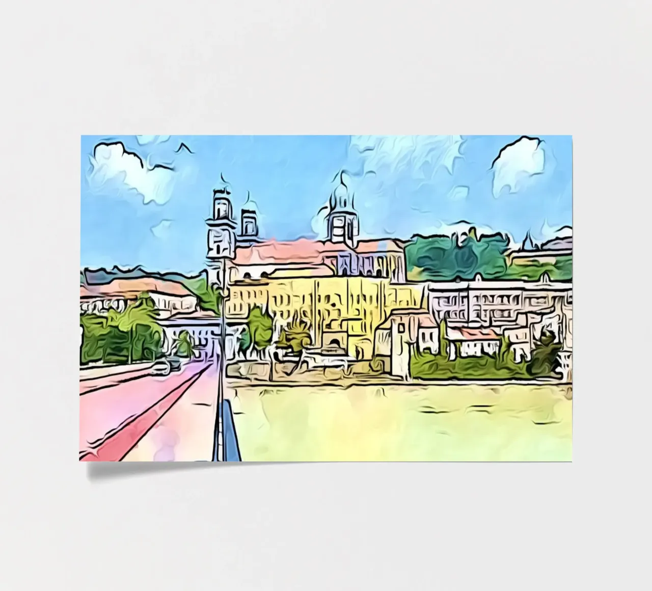 Passau, Motiv 3 sticker sheet by ZAMART