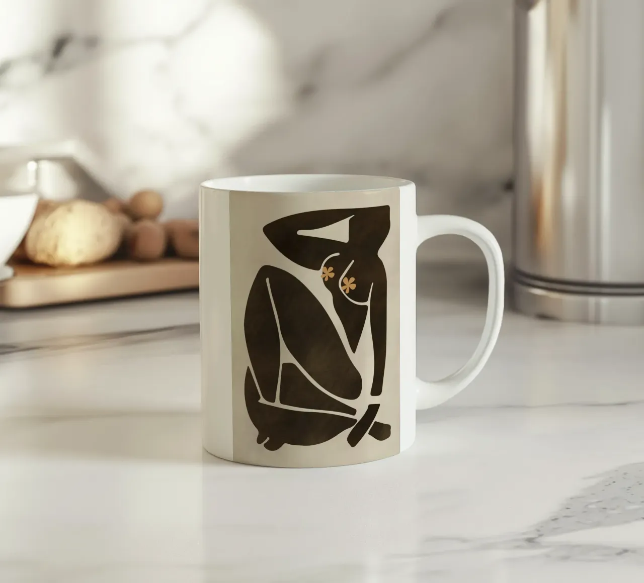 Cut out nude ceramic mug by Little Dean
