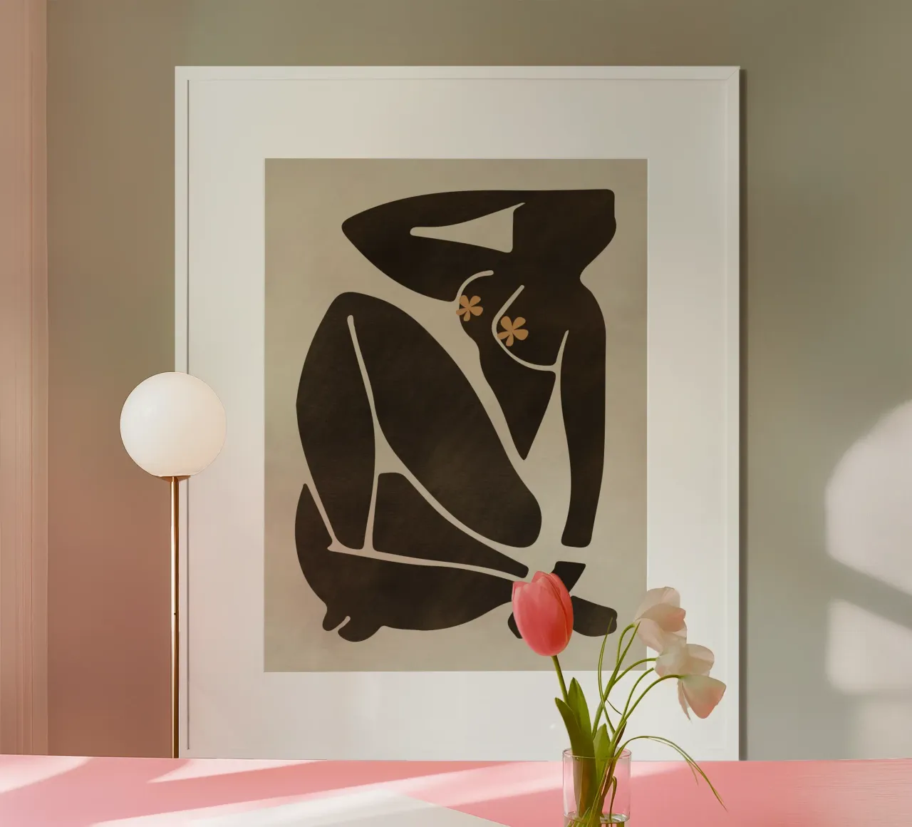 Uitgesneden naakt poster van Little Dean
