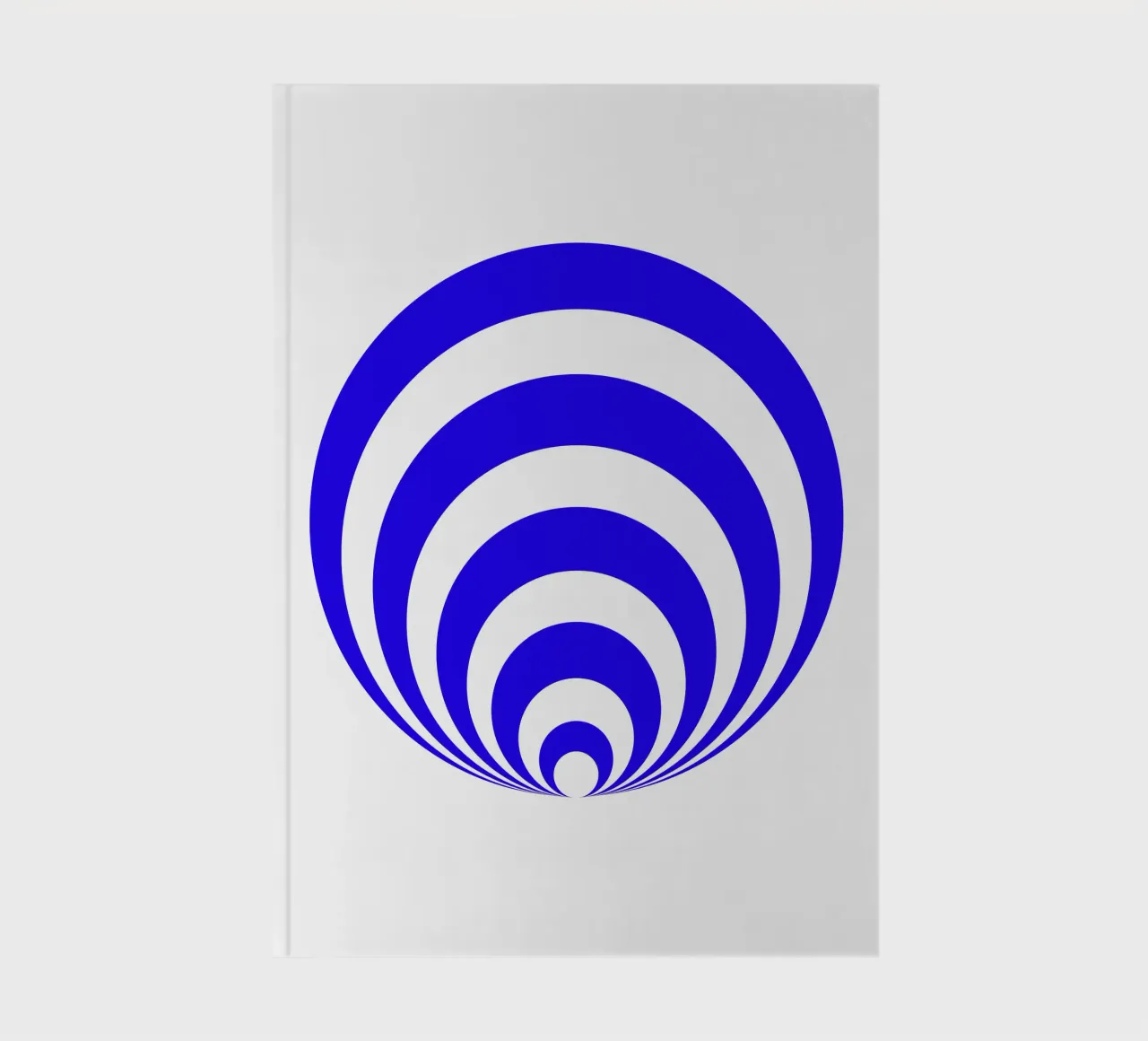 Blue and white abstract pattern, geometric shapes notebook by Lilou Art