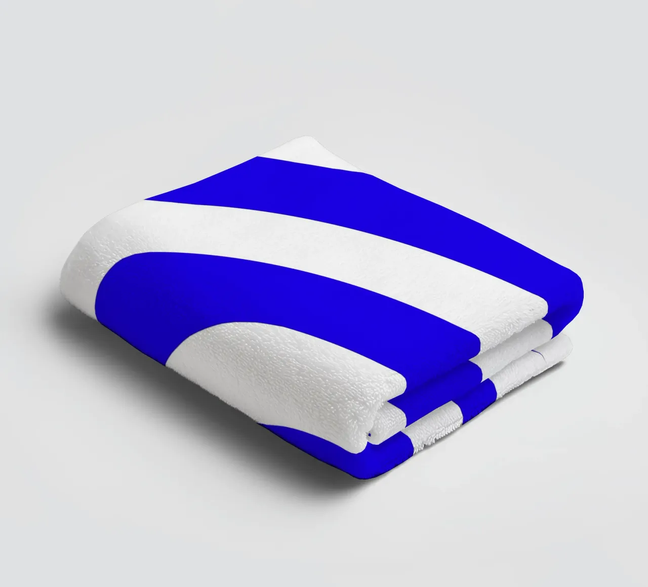 Blue and white abstract pattern, geometric shapes towel by Lilou Art