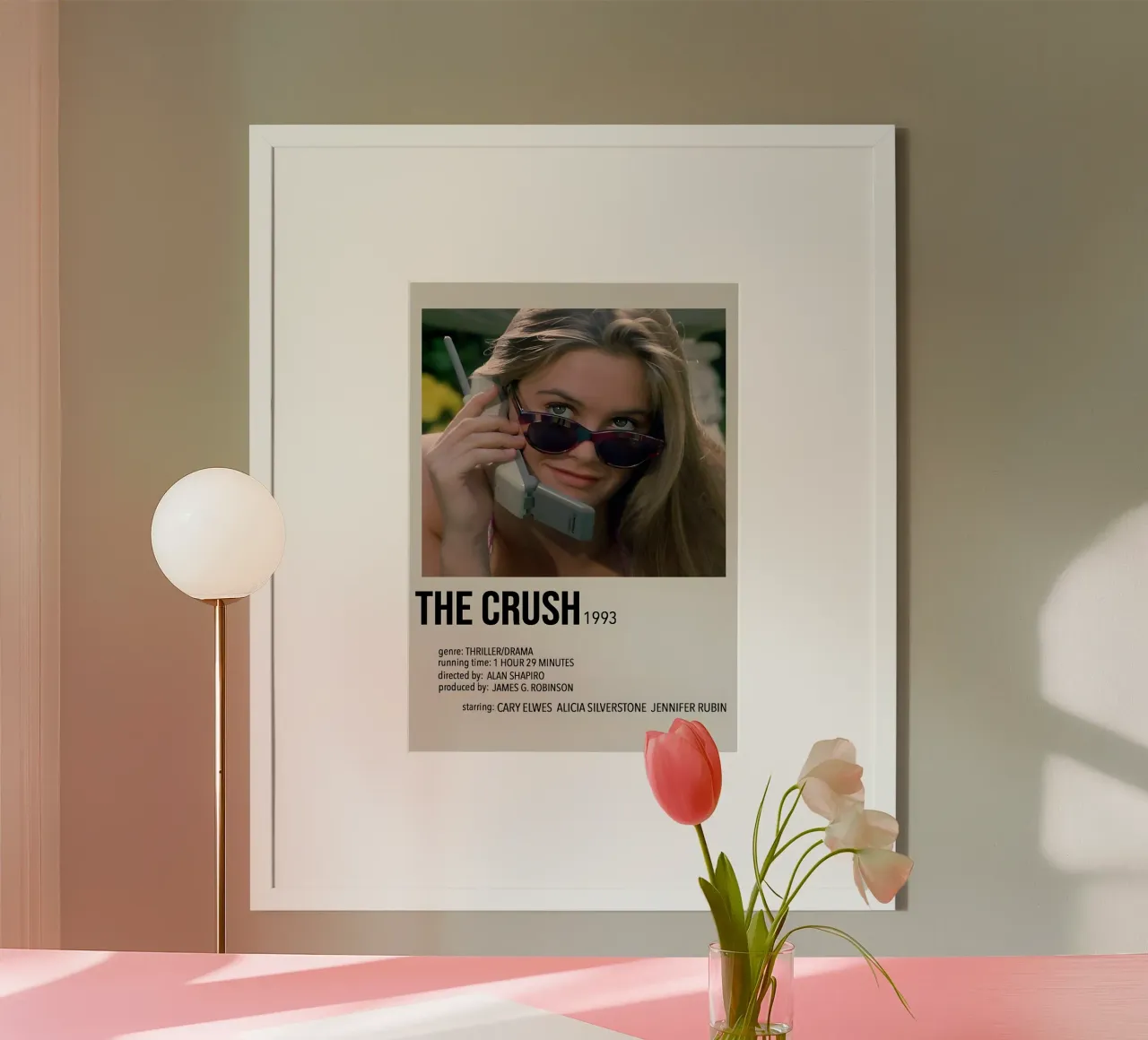 THE CRUSH 1993 poster con telaio in plastica da MVFminimalist