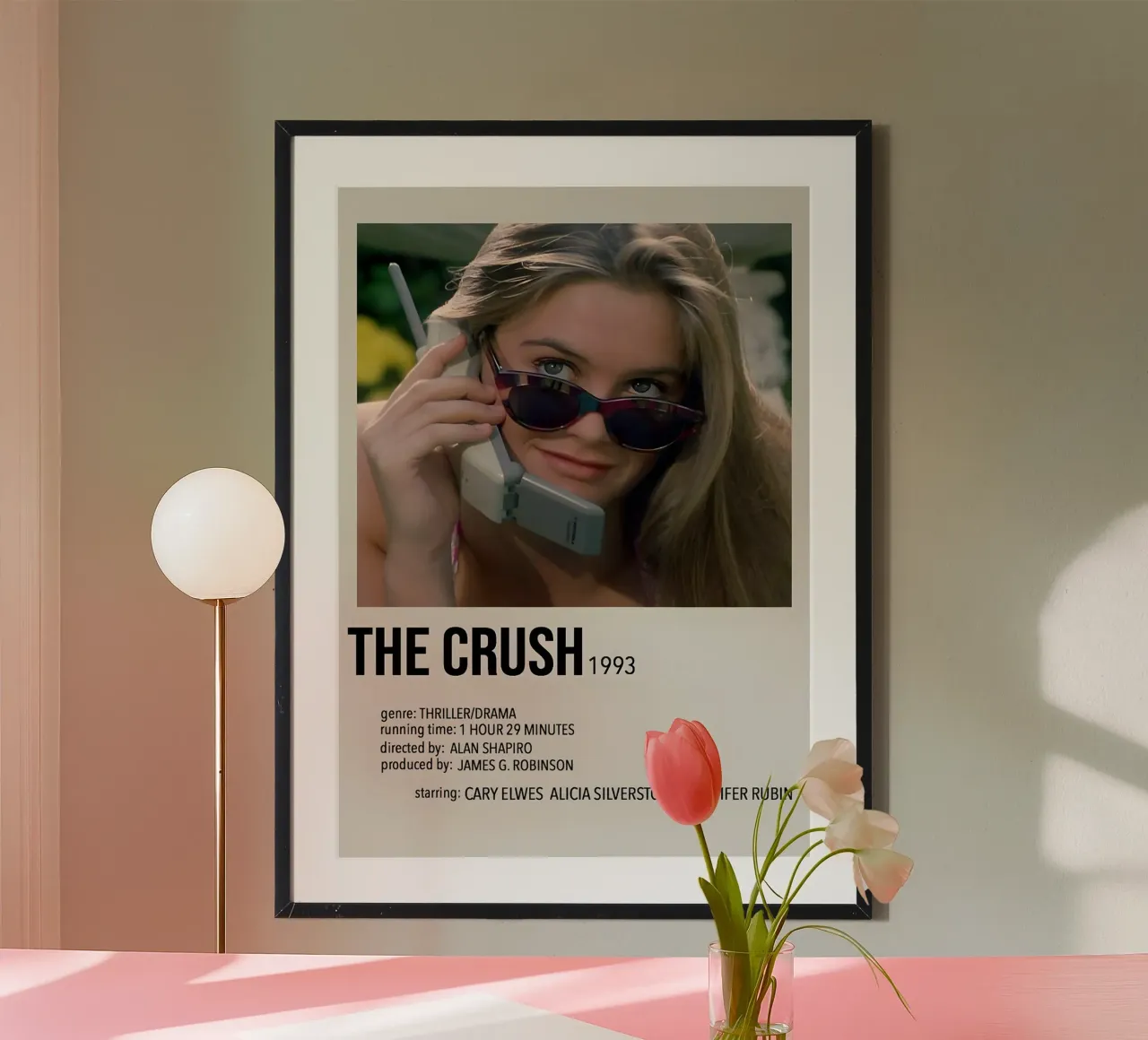 THE CRUSH 1993 poster con telaio in plastica da MVFminimalist