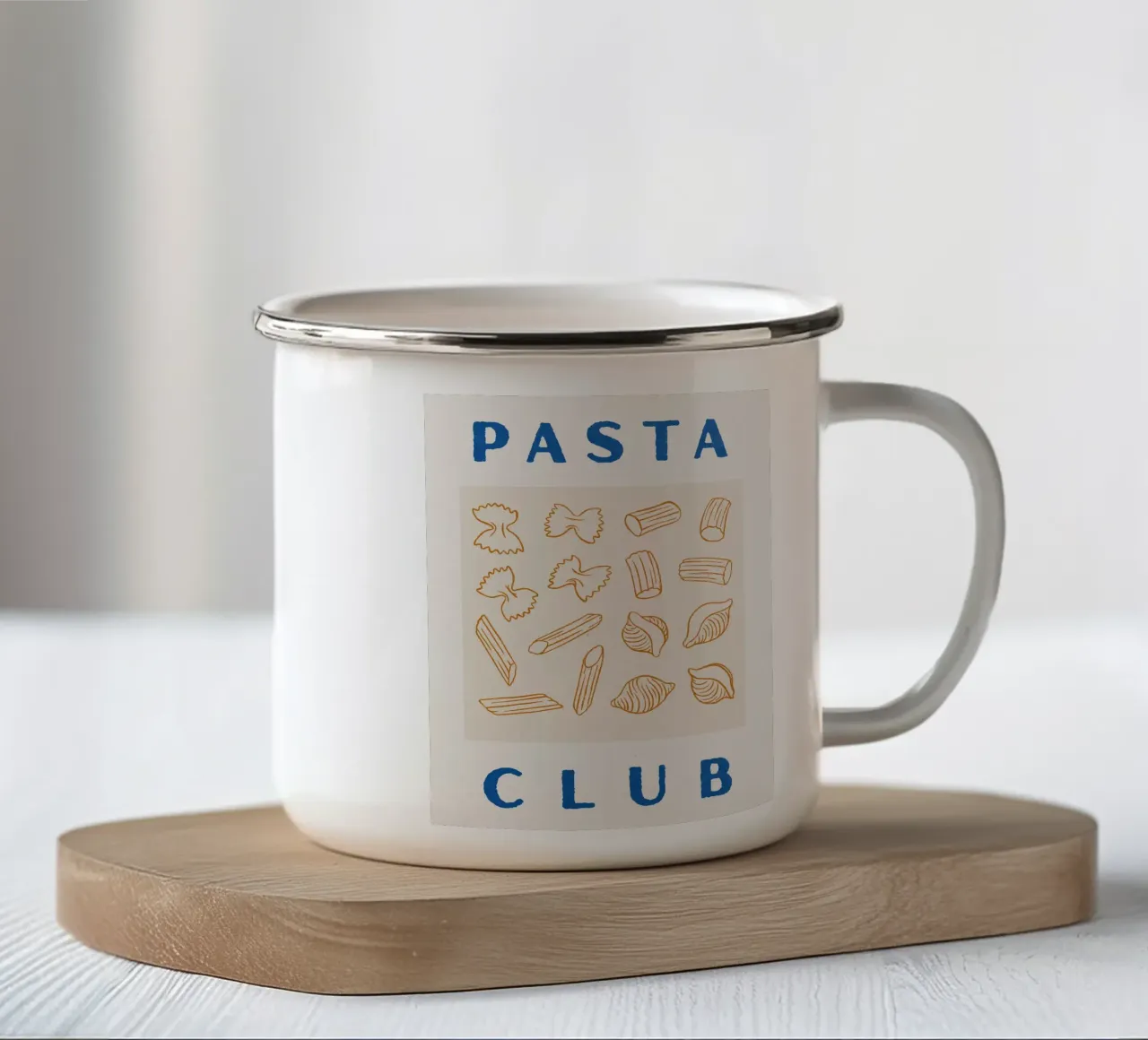 Pasta Club tazza in smalto da Dreamer10