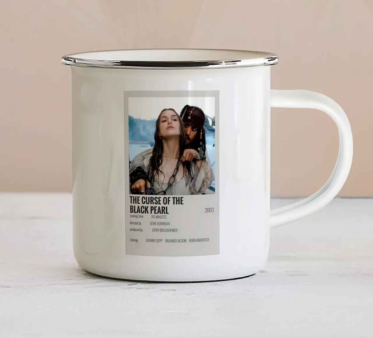 THE CURSE OF THE BLACK PEARL 2003 tazza in smalto da MVFminimalist
