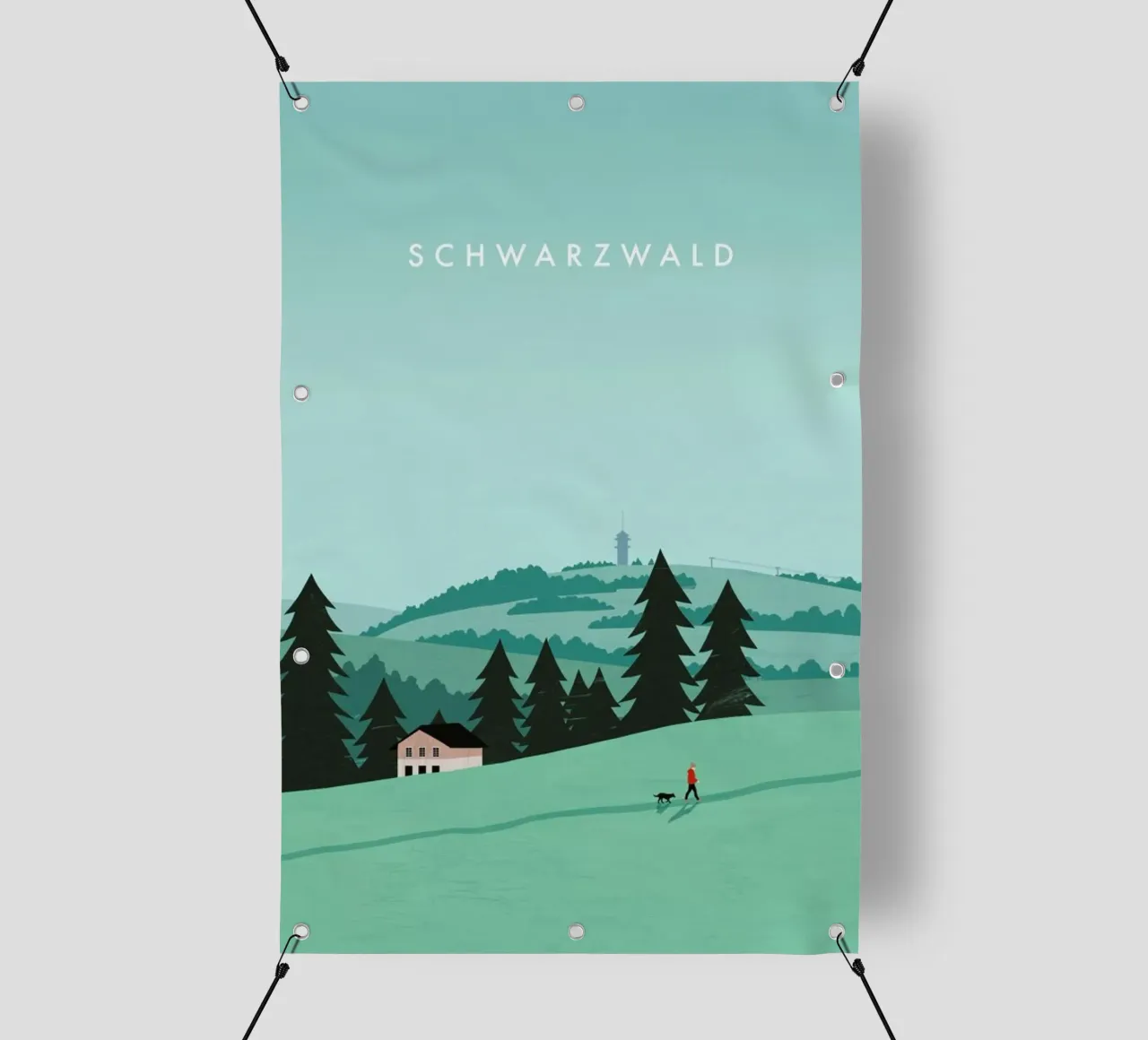 Schwarzwald telo in pvc da Katinka Reinke