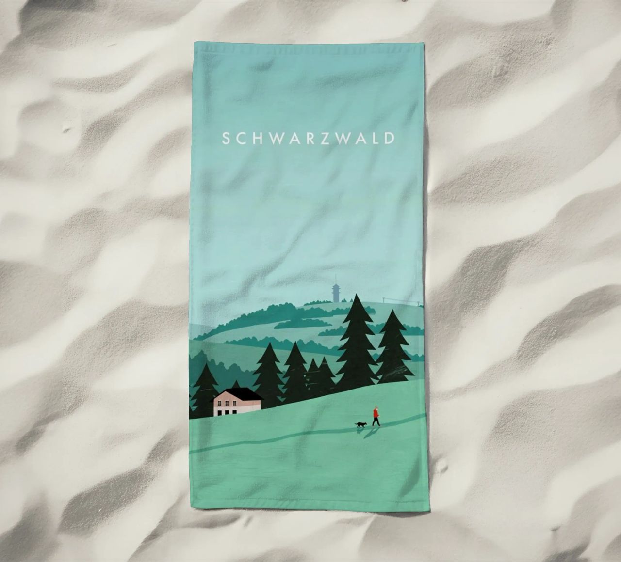Schwarzwald Strandtuch von Katinka Reinke