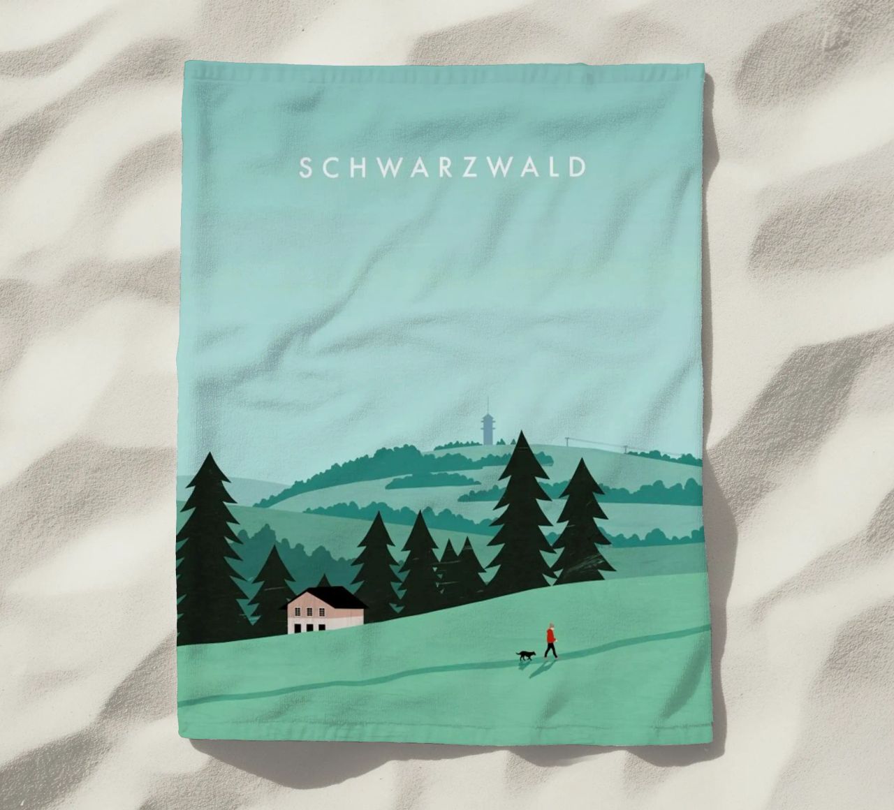 Schwarzwald Strandtuch von Katinka Reinke