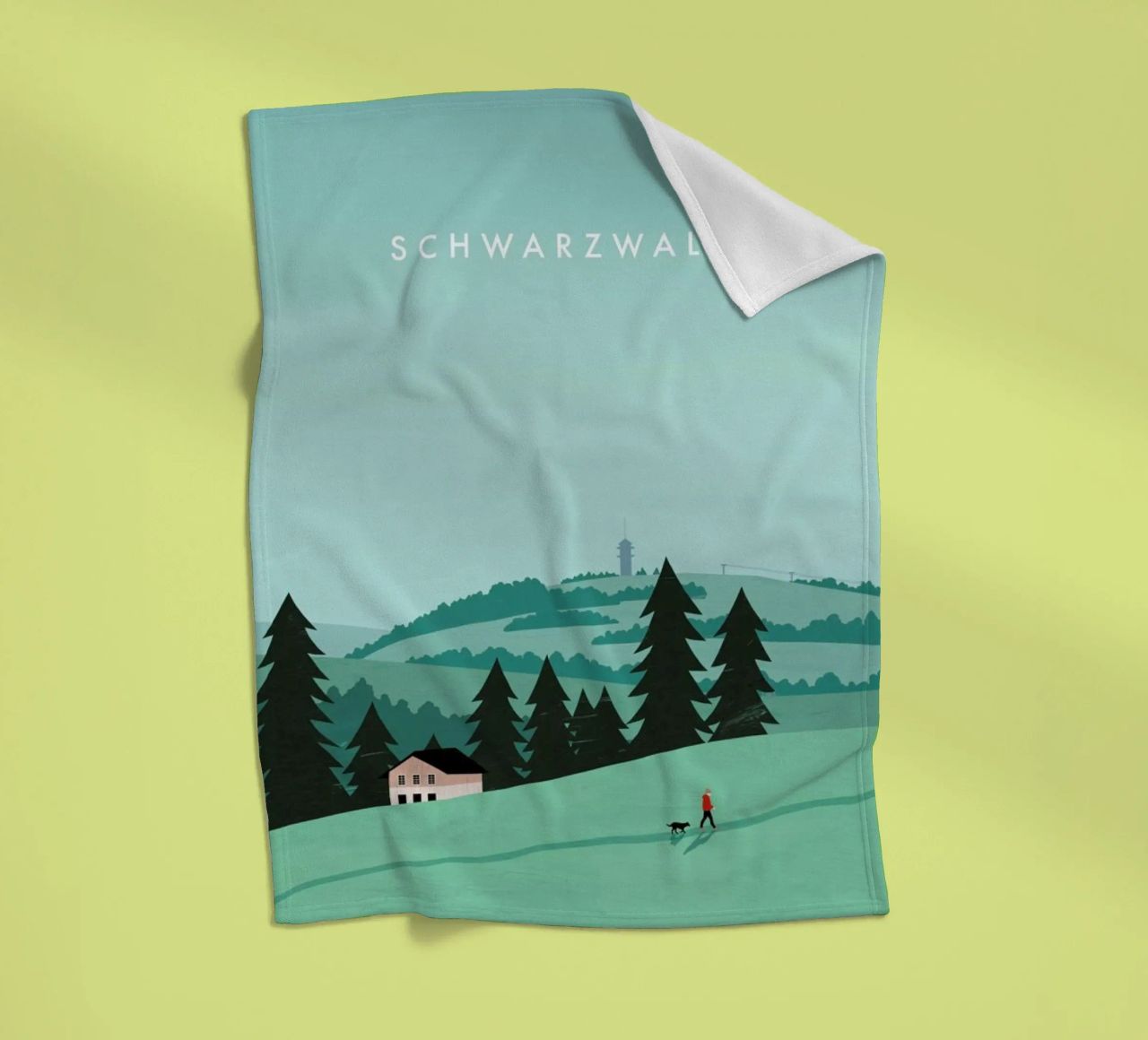 Schwarzwald Fleecedecke von Katinka Reinke