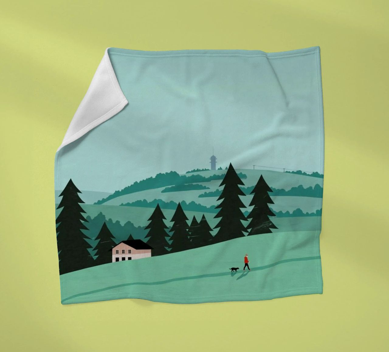 Schwarzwald Fleecedecke von Katinka Reinke