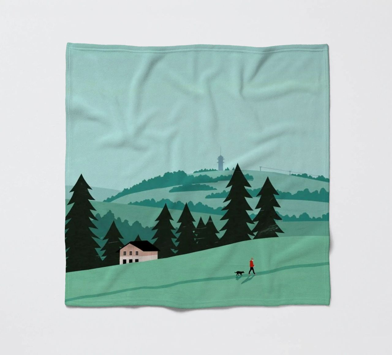 Schwarzwald Fleecedecke von Katinka Reinke