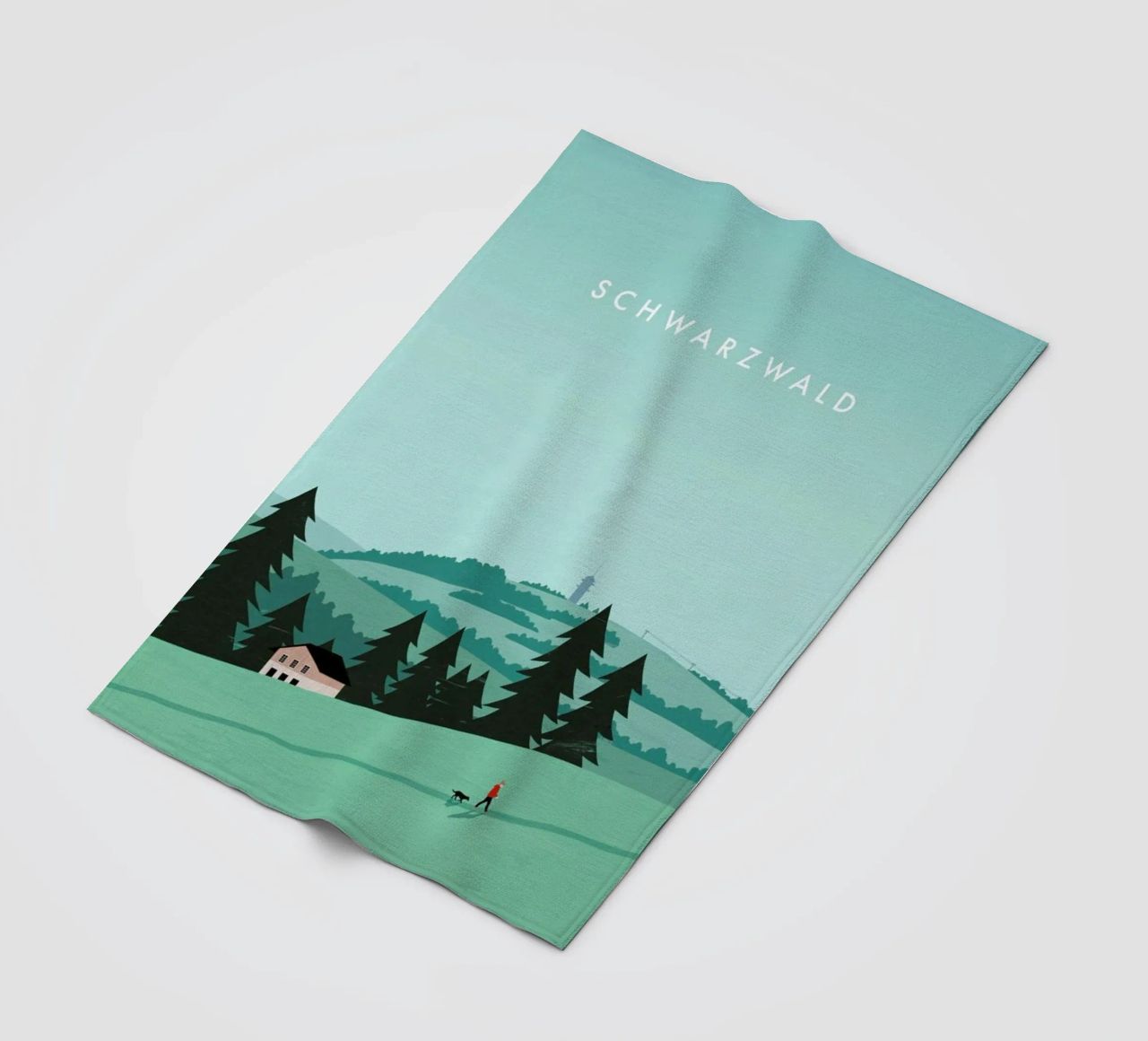 Schwarzwald Fleecedecke von Katinka Reinke