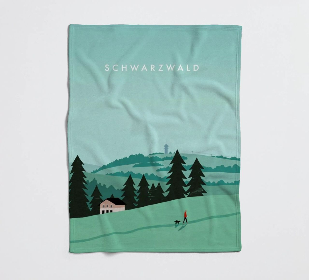 Schwarzwald Fleecedecke von Katinka Reinke