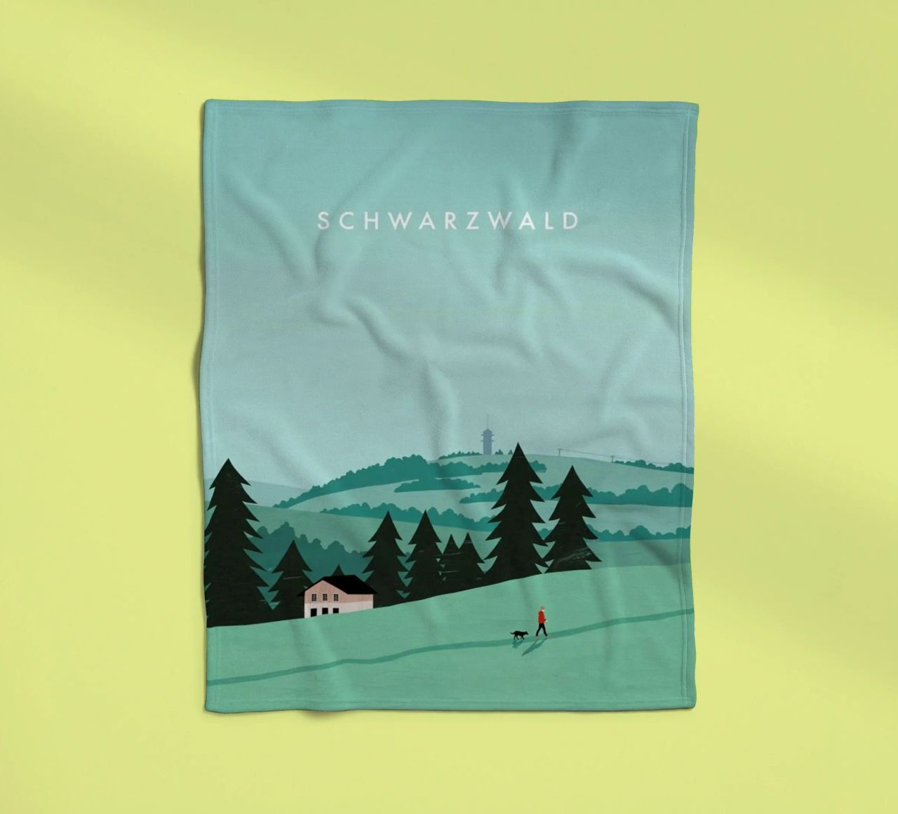 Schwarzwald Fleecedecke von Katinka Reinke