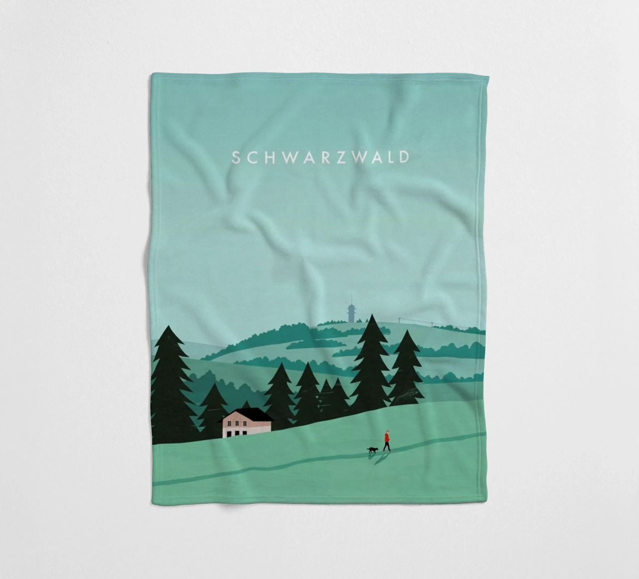 Schwarzwald Fleecedecke von Katinka Reinke