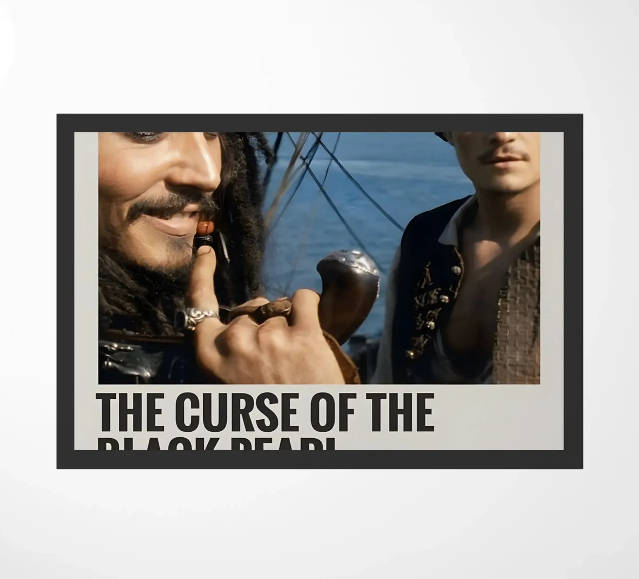THE CURSE OF THE BLACK PEARL 2003 doormat by MVFminimalist