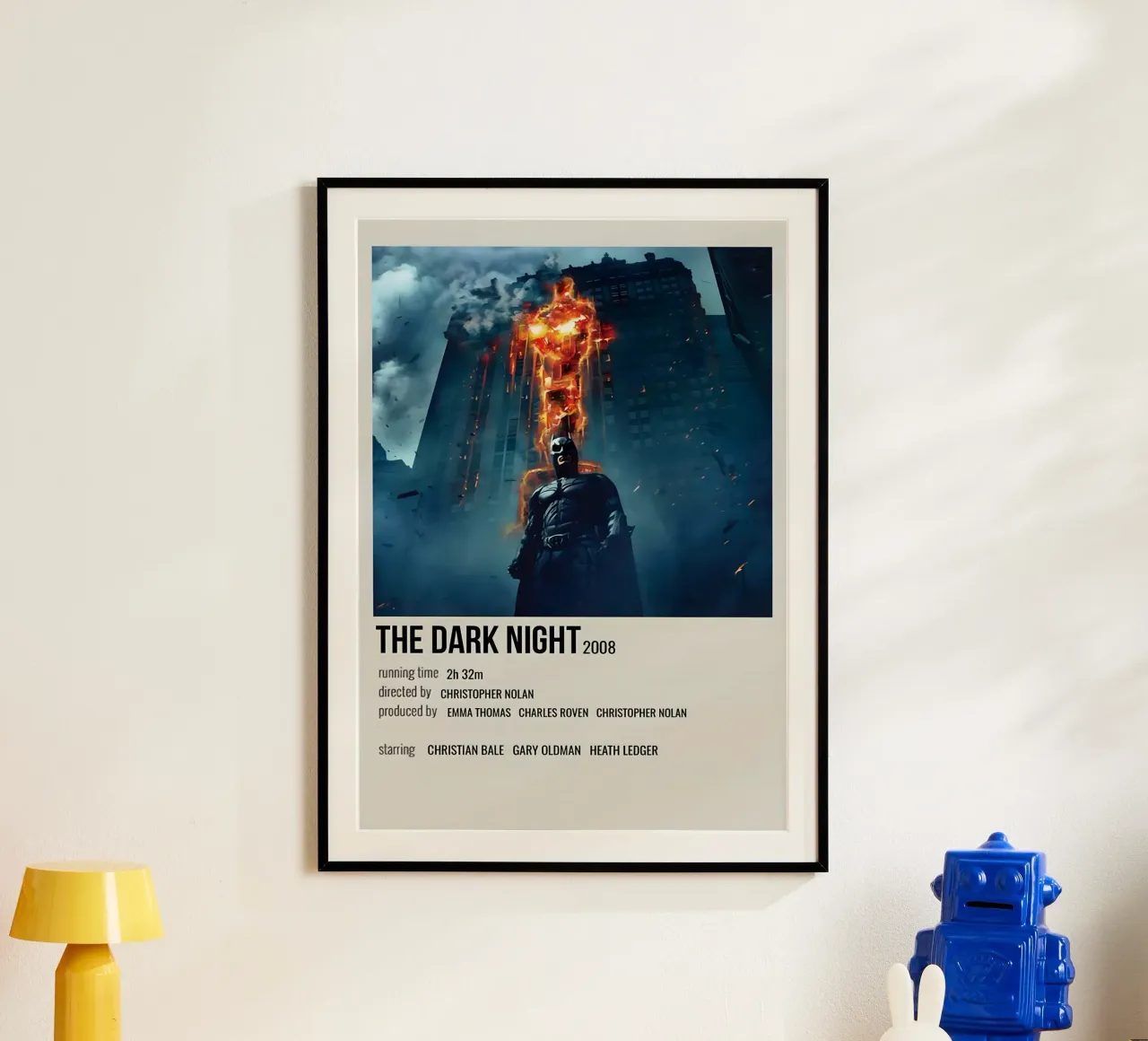 THE DARK NIGHT 2008 poster met kunststof frame van MVFminimalist