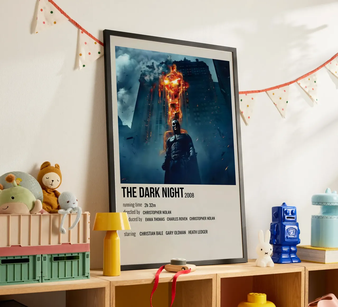 THE DARK NIGHT 2008 poster met kunststof frame van MVFminimalist