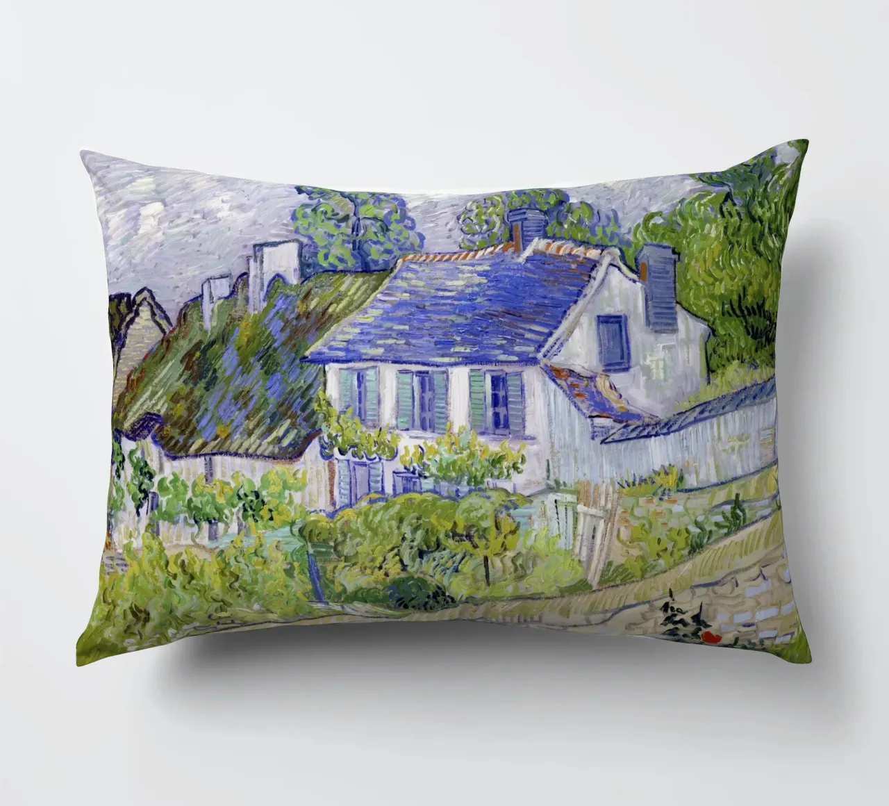 Le case di Auvers di Vincent van Gogh (1890) cuscino da Venus Art