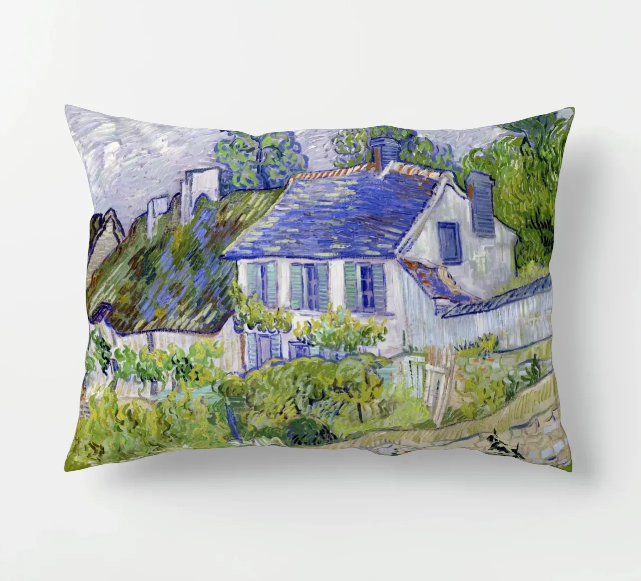 Le case di Auvers di Vincent van Gogh (1890) cuscino da Venus Art
