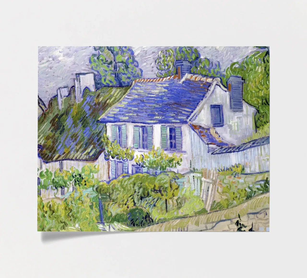 Le case di Auvers di Vincent van Gogh (1890) foglio adesivo da Venus Art
