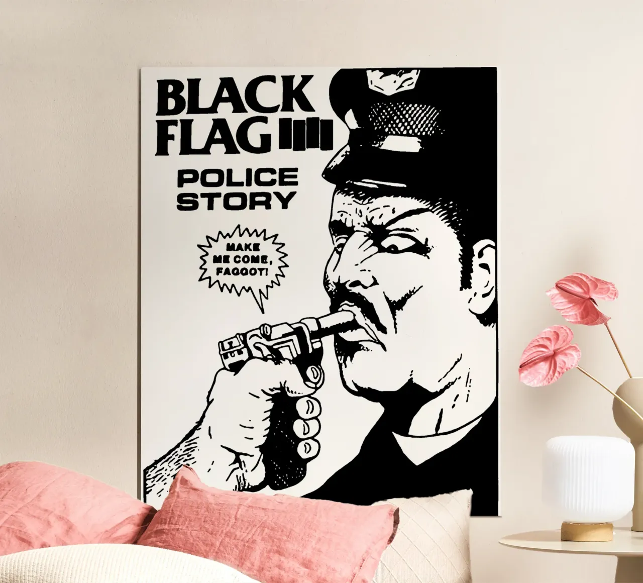 Black Flag - Band poster con telaio in alluminio da Gage Gottlieb