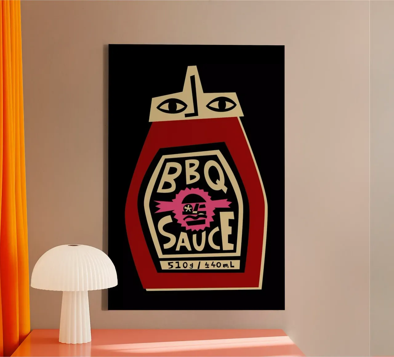 BBQ sauce canvas by Fox & Velvet