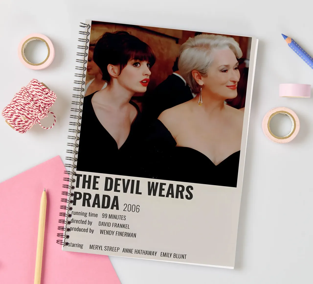 THE DEVIL WEARS PRADA 2006 spiral notebook by MVFminimalist