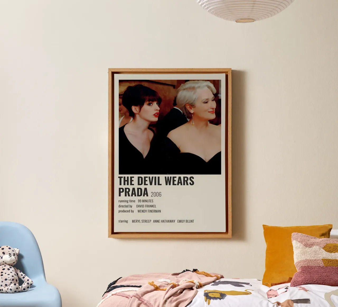 THE DEVIL WEARS PRADA 2006 canvas met Baklijst van MVFminimalist