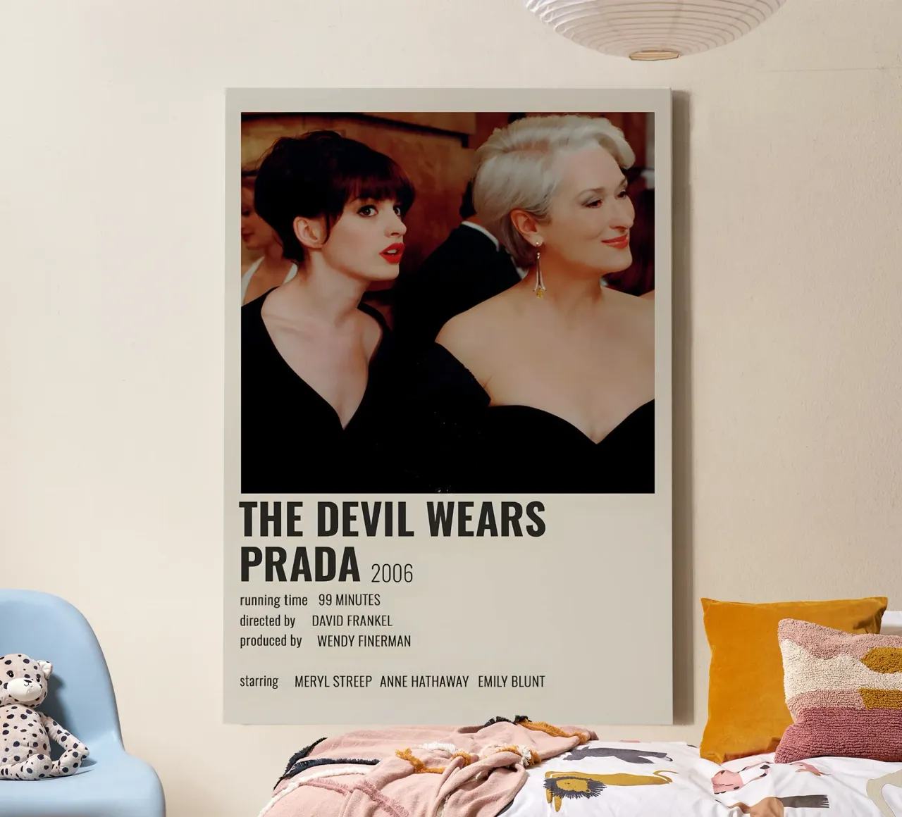 THE DEVIL WEARS PRADA 2006 canvas met Baklijst van MVFminimalist