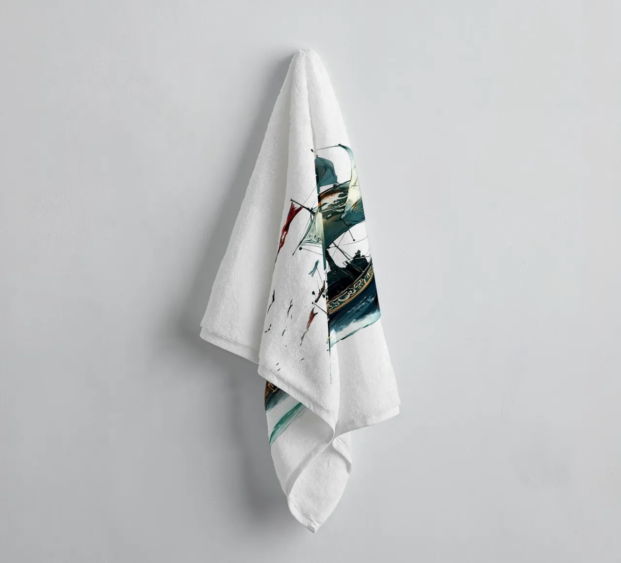 Pirate Ship with Skull Sails Trending Now towel by Urban Life