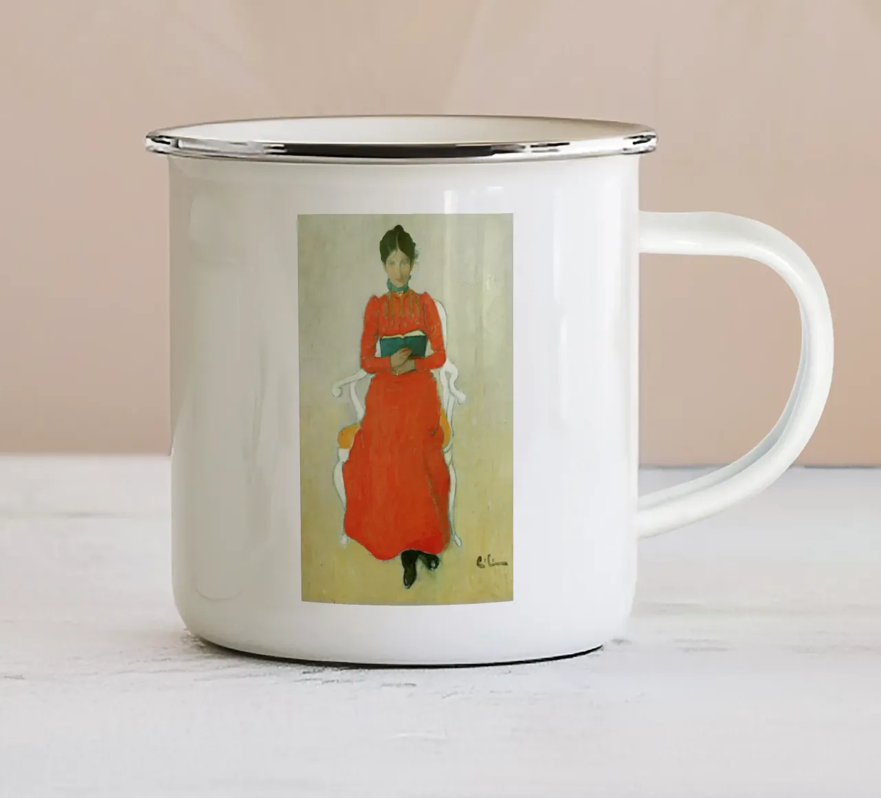 Larsson - Portrait of Dora Lamm tazza in smalto da ARTOTHEK