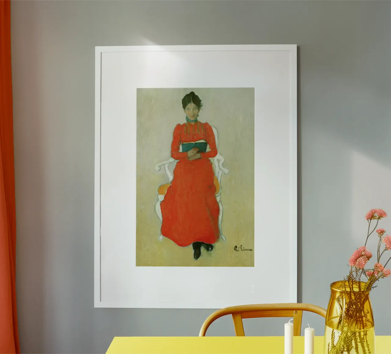 Larsson - Portrait of Dora Lamm poster con telaio in plastica da ARTOTHEK