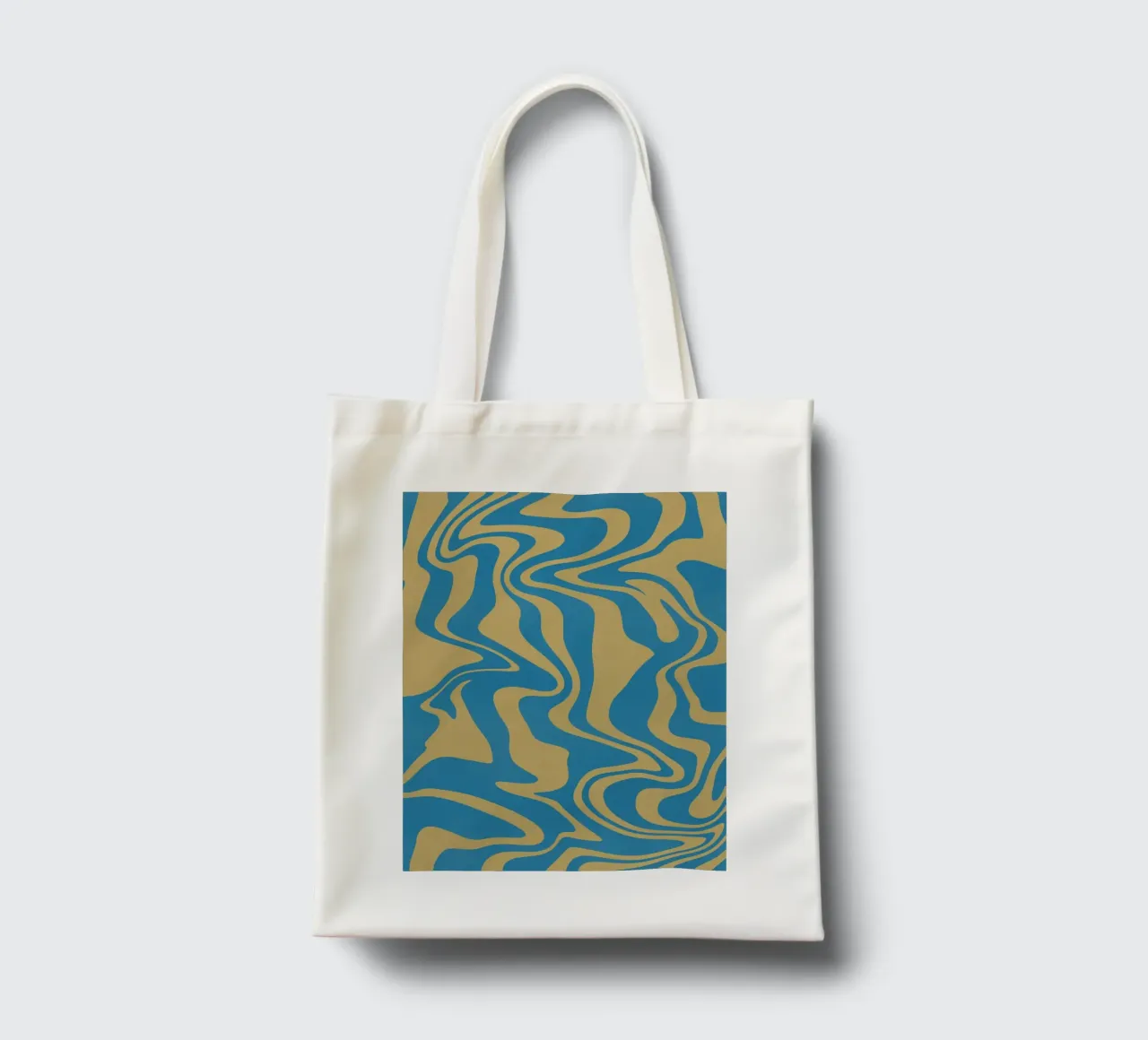 Fluid lines pattern tote bag by Little Dean