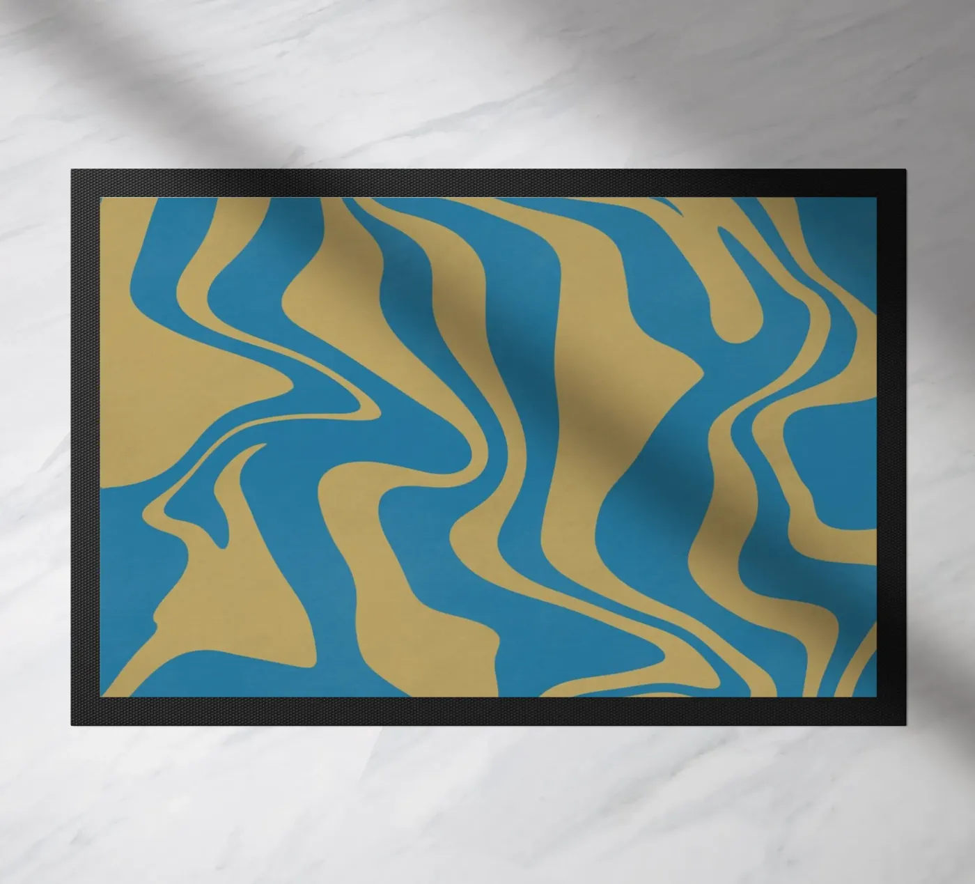 Fluid lines pattern Fußmatte von Little Dean