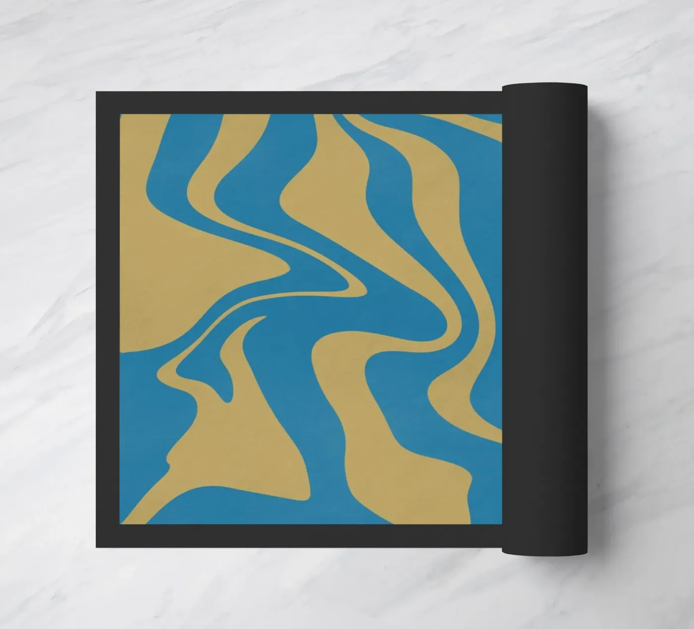 Fluid lines pattern Fußmatte von Little Dean