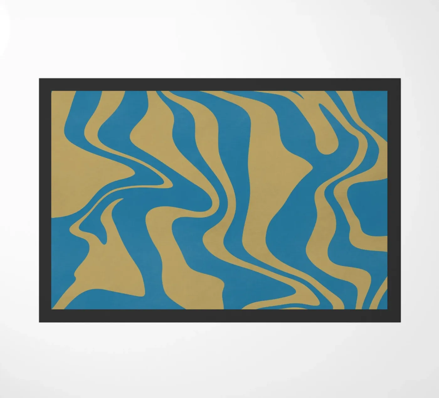 Fluid lines pattern Fußmatte von Little Dean