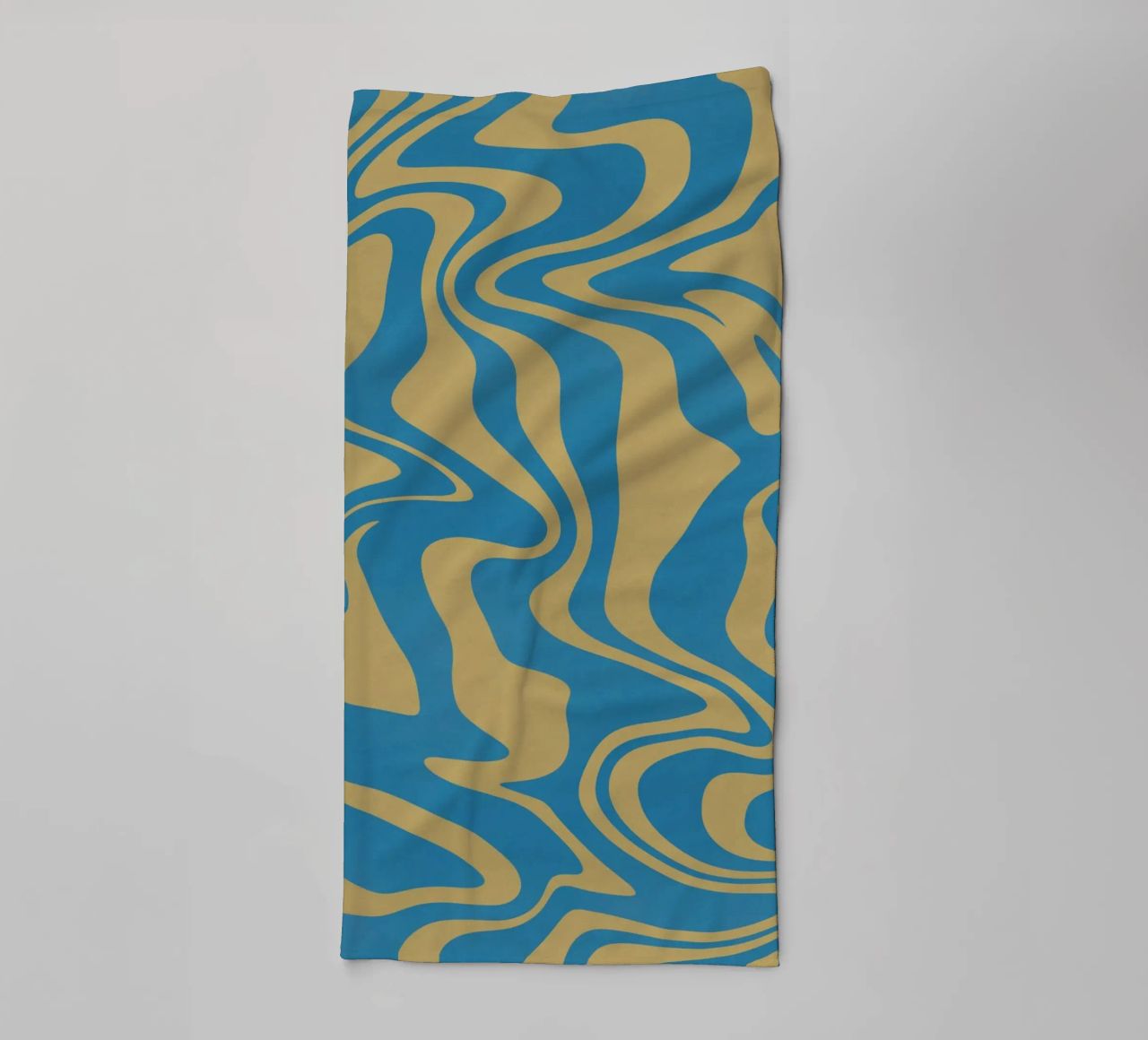 Fluid lines pattern towel by Little Dean