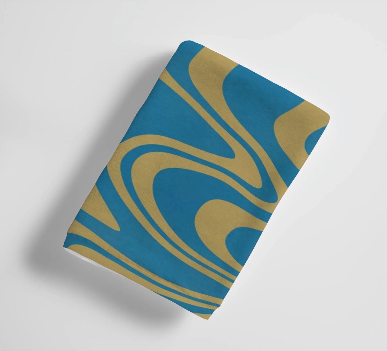 Fluid lines pattern towel by Little Dean