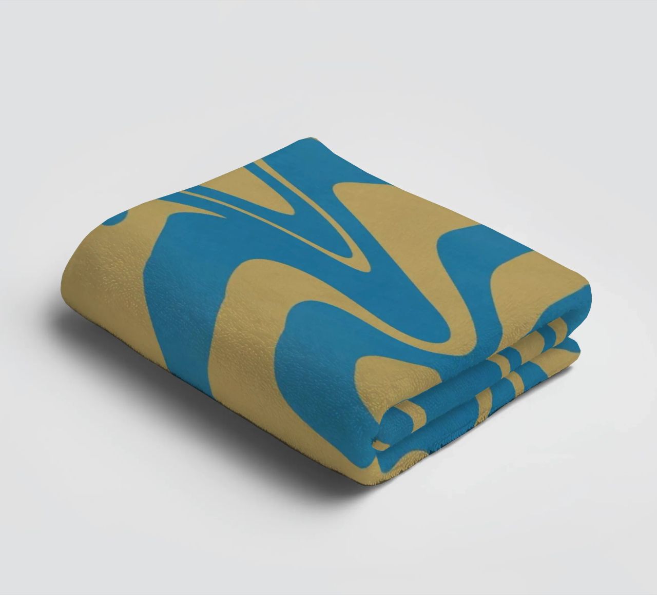 Fluid lines pattern towel by Little Dean