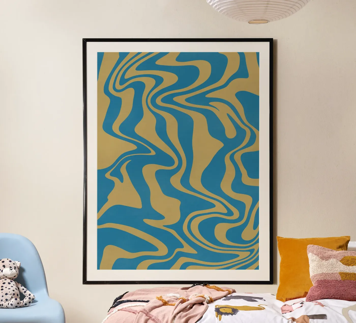 Fließlinienmuster Poster von Little Dean